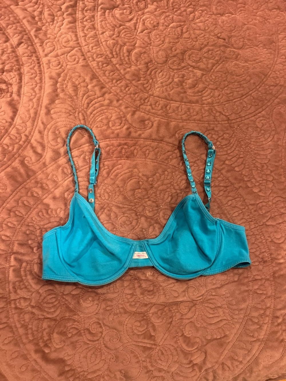 Sweetees Teal Underwire Bra with Adjustable Straps